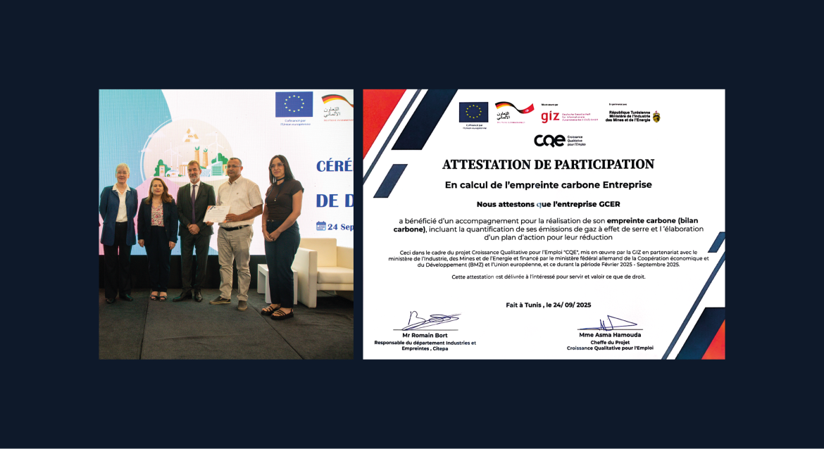 Certificate of participation in corporate carbon footprint calculation_GCER